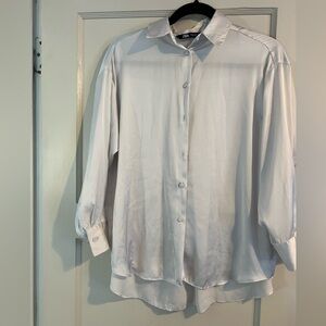 Zara Cream Satin Blouse